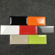 Bread brick Nordic subway brick kitchen bathroom wall brick black white 100X200 100X300 beveled tile