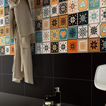 European retro pixel tile art antique brick restaurant kitchen bathroom balcony background wall tile 300MM