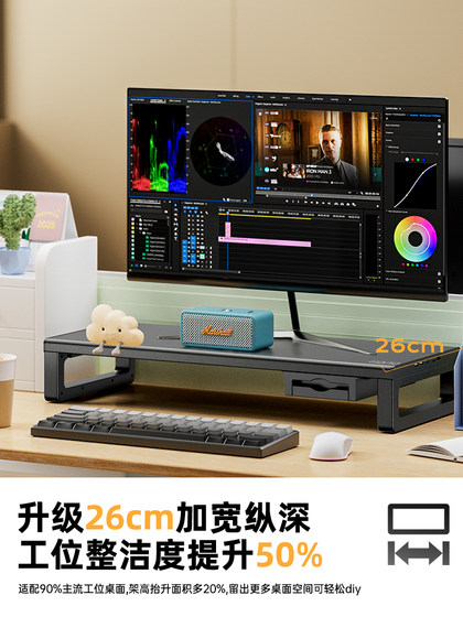 서랍 저장 USB Office Dock이있는 헐크 컴퓨터 고지 모니터 데스크탑 금속 데스크탑 스테이션 서랍 저장 USB Office Dock이있는 헐크 컴퓨터 고지 모니터 데스크탑 금속 데스크탑 스테이션