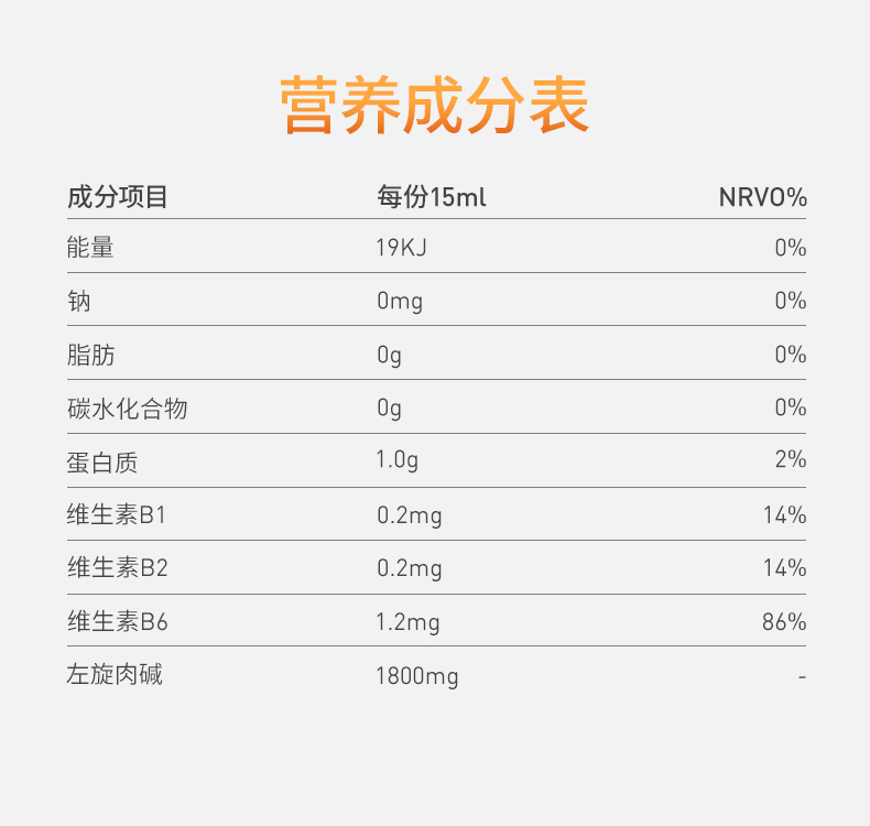 【诺特兰德】左旋肉碱60000液体饮料