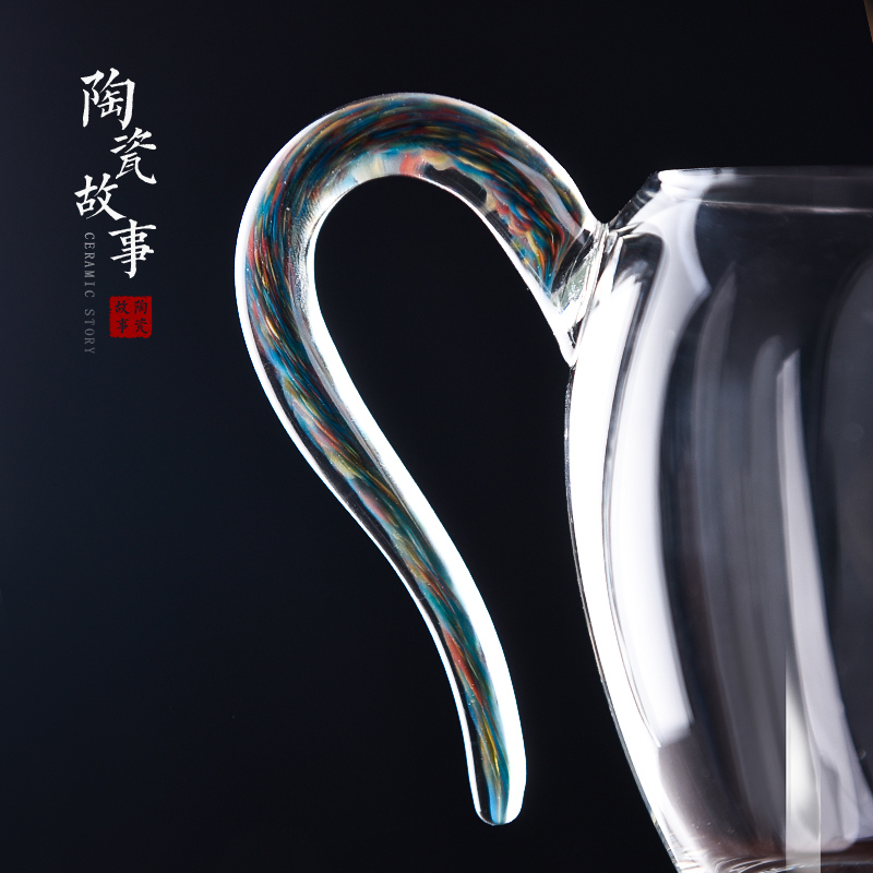 Ceramic fair story glass cup upset manual upscale portion of heat - resistant and cup of tea) kung fu tea accessories