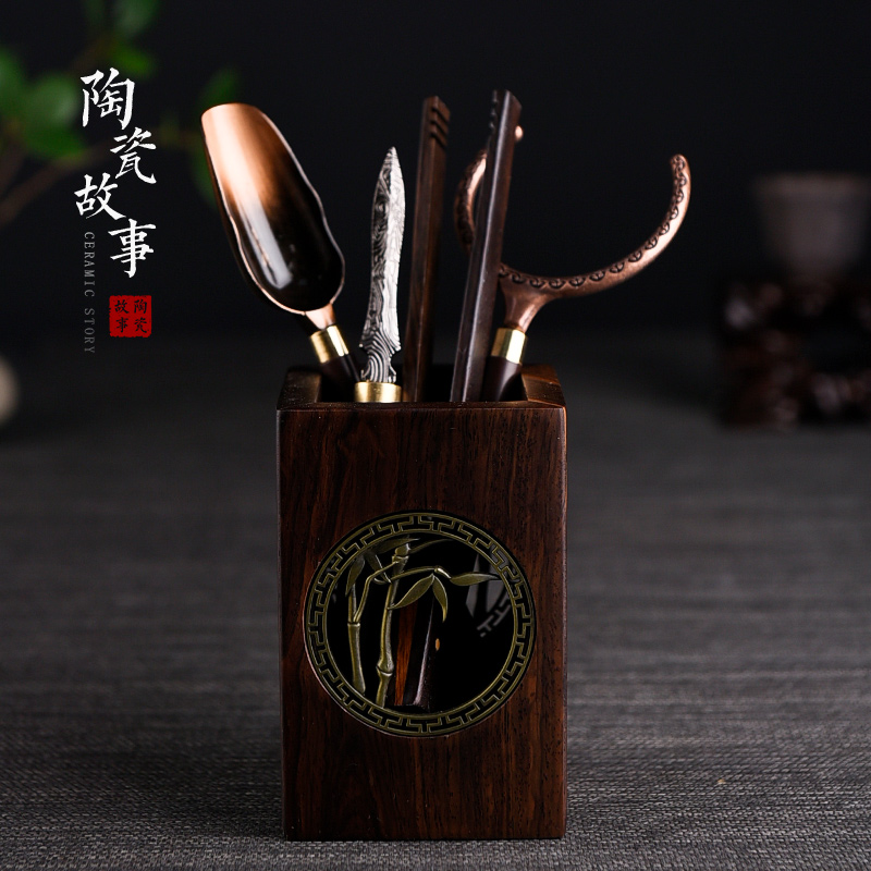 Ceramic story of bamboo tea 6 gentleman 's suit kung fu tea accessories ChaGa tea tea knife tools home
