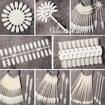 Edition nail nail practice nail practice nail Japanese milky white square nail plate special chain color card display