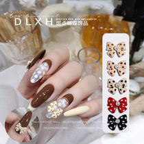 New Day Series Pearls Wave Dot Butterfly Knots Beauty Chia Ornaments Autumn Winter Nets Red Ins Solid Finished Nail Decoration 671