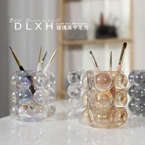 Beauty A tool containing box mesh Red Japanese Auris Crystal Glass Pen Holder Accessories Chia Oil Glue Containing Drawer box