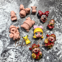 Net celebrity nail art God of wealth mold 3D three-dimensional cartoon Mickey Jasmine doll silicone abrasive jewelry carved glue