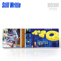 2020 Year of the Rat Style Turn Page Creative Monthly Calendar A graffiti-calendar calendar Gift graffiti marker pen