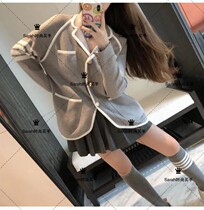 Thom Browne 20 autumn winter TB suit four-bar wool knitted white-rimmed casual men and women blazer