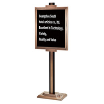 Stainless steel signboard Vertical water card Hotel recipe card Lobby guide card Bronze titanium gold medal display card