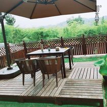 Outdoor floor Courtyard garden platform gazebo anti-corrosion wooden pingtai villa wooden splicing balcony tatami customization