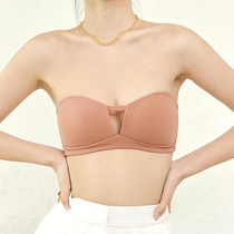 Detachable shoulder strap no trace breast underwear womens small breasts gather without steel ring bra summer thin back bra