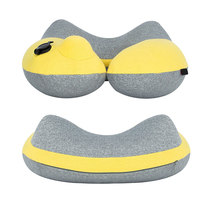 U-shaped pillow press inflation neck cervical neck pillow female portable male travel plane car blowing nap pillow