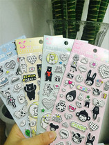 3D childrens foam three-dimensional small stickers Animal stickers Stickers Cute creative strokes lucky chicken Chinchilla luminous foam stickers