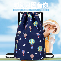 Sports fitness bag simple outdoor travel backpack large capacity Light drawstring backpack storage bag