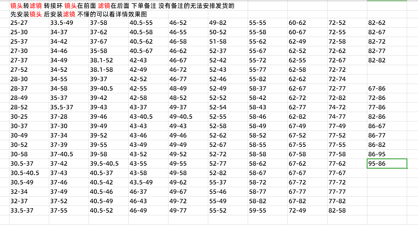 소형 어댑터 링 대형 UV 필터 37-40.5-43-46-49-52-55-58-62-67-72-77-82mm 소형 어댑터 링 대형 UV 필터 37-40.5-43-46-49-52-55-58-62-67-72-77-82mm