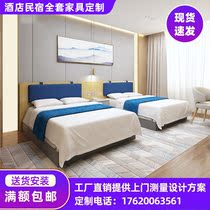 Hotel furniture Standard room Full set apartment Bed and breakfast rental guest room Bed customization Atour guest room Hotel special bed box