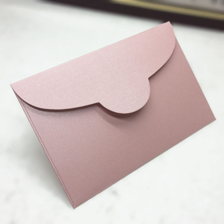 烫金信封珠光纸材质贺卡明信片封套个性logo金色