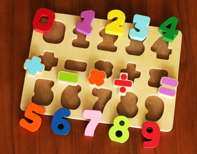 儿童益智玩具 木质手抓镶嵌字母拼板 数字拼板 早教认知拼图玩具