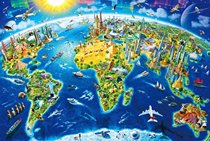Wooden puzzle 1000 pieces thickened adult childrens puzzle toy decompression sends big picture chic world