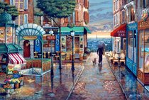 Wooden puzzle 1000 pieces thickened adult childrens puzzle toy decompression sends big picture romantic town