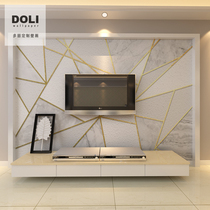 Atmospheric Geometry Living Room Video Wall Cloth Background Wall Custom Mural Seamless Cloth Wall Paper Imitation Marble Grey 013