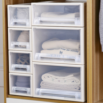 Transparent drawer type clothing storage box wardrobe storage box clothing underwear finishing box plastic clothing storage cabinet
