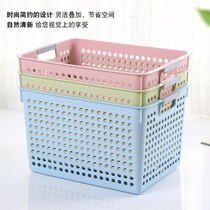 Storage basket plastic desktop kindergarten storage frame storage box snack book rectangular household sundries basket