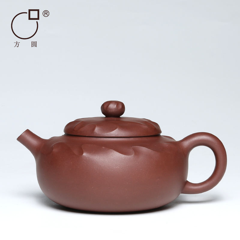 方圆 宜兴紫砂工艺厂 名家王超群 手工原矿线律小品 老紫泥紫砂壶_7折