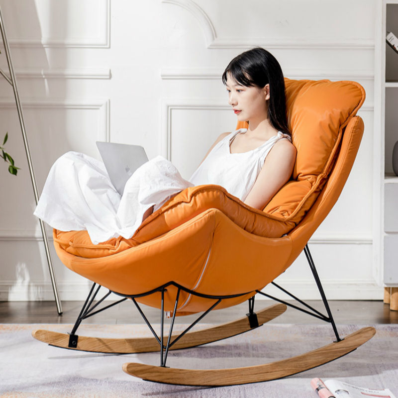 轻奢躺椅懒人椅摇摇椅椅子靠背成人家用懒人