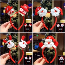Luminous Christmas headband bar Halloween atmosphere card Christmas luminous headdress elk Christmas tree snowflakes
