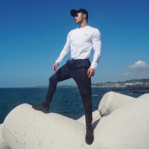 OMG official mens simple loose running quick-drying sports T-shirt long sleeve training stretch fitness clothes