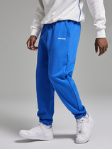 OMG Tide brand American vintage cotton knitted sports pants mens loose rope drawstring feet pants fitness pants