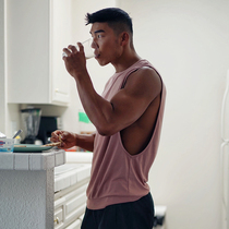 OMG Tide brand sleeveless short sleeve sports vest mens casual quick-dry mens running training fitness clothes loose waistcoat