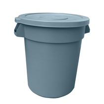 Round trash can flat lid plastic storage bucket canteen leftovers storage bucket kitchen large wet trash can