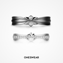 VATICAN OATH ONESWEAR KNIGHT 18K GOLD BLACK GOLD COUPLE RING ROW DIAMOND PLATINUM FEMALE RING WEDDING RING