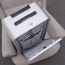 Front Open Cover All-metal Aluminum Magnesium Alloy Suitcase Universal Wheels Business Briefcase Pull Rod Box Den Case Suitcase
