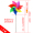 Extra thick diagonal 80CM colorful windmill + 1 120CM iron rod