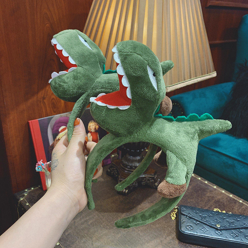 发带女韩国头饰品鳄鱼卡通发箍头箍可爱搞怪洗脸发卡毛绒头带压发