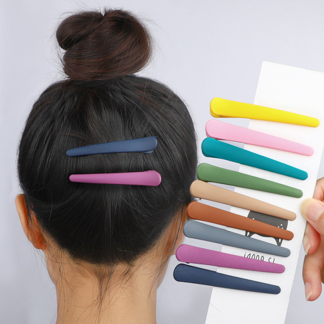 ຄລິບ Duckbill clip ໃຫຍ່ຮ້ານຕັດຜົມ fixed clip hair top clip headbands bangs one-word clip side clip makeup hair clip