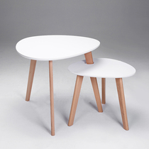 Special small simple coffee table Simple modern wooden living room Sofa table Nordic side a few corners a few small round table ideas