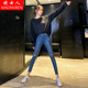 Ripped jeans female black high waist nine points small feet pencil tight 2020 spring new style was tall and thin elastic Ripped jeans female black high waist nine points small feet pencil tight 2020 spring new style was tall and thin elastic