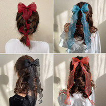 Butterfly knot long floating with hairpin headwear netting red 2021 The new rear brain spoon clips Korea Ins cute card