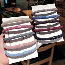 Add crude South Korea 100 lap durable rubber band Ornament Jane About the hair Circle Head Rope Woman Zhair Leather Cover Headwear