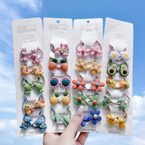 Cute childrens hair loops with hair tied hair head rope headwear mesh red girl baby hair rope Zhair leather fascia leather sheath