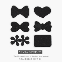 Black minimalist Liu Sea adhesive hair theorist magic stick with female crushed hair stickler with nylon magic sticker big hair stickler hair