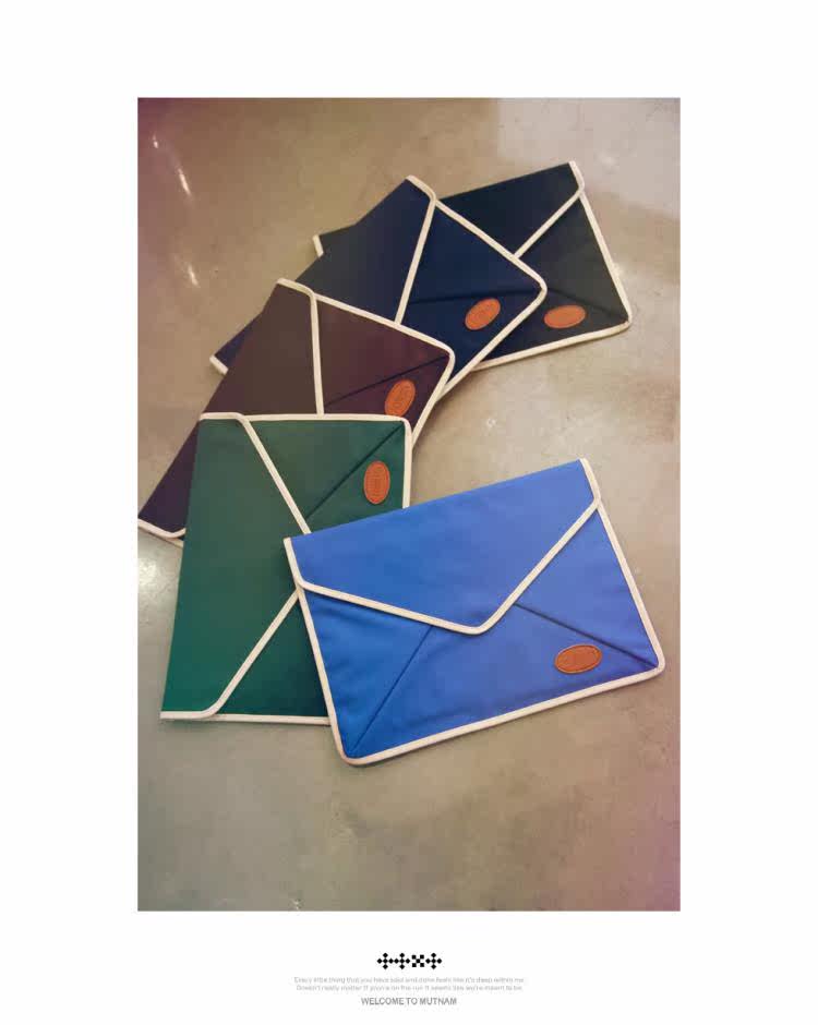 韩国代购正品信封包时尚韩版男士公文包男横款手提包手拿包