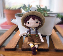 Crochet Man Puppet Small Brother Tudeconi Crochet Crochet Crochet Doll Electronic Drawing Tutorial Non Finished Material Bag