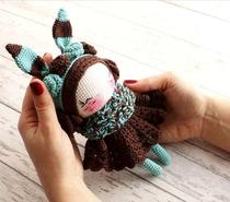 CCS Toy Rabbit puppets Puppet closed eye crochet doll Tutorials Tutorials Non-finished products No video