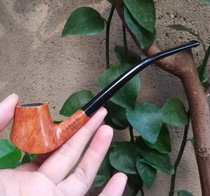 Imported briar wood handmade small volcanic bucket reading bucket 3MM long handle long rod curved reading pipe with accessories