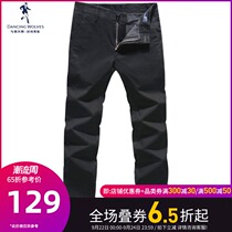 Dancing with Wolf Casual Pants Men 2021 Autumn and Winter New Trend Joker Straight Business Slim Stretch Pants